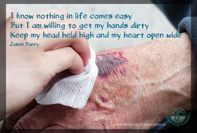 I know nothing in life comes easy But I am willing to get my hands dirty Keep my head held high and my heart open wide Poster by Bergen and Associates Counselling. Quote by Jason Barry, songwriter for 2013 Guelph Hockey Tournament: Yes I can, in 2013